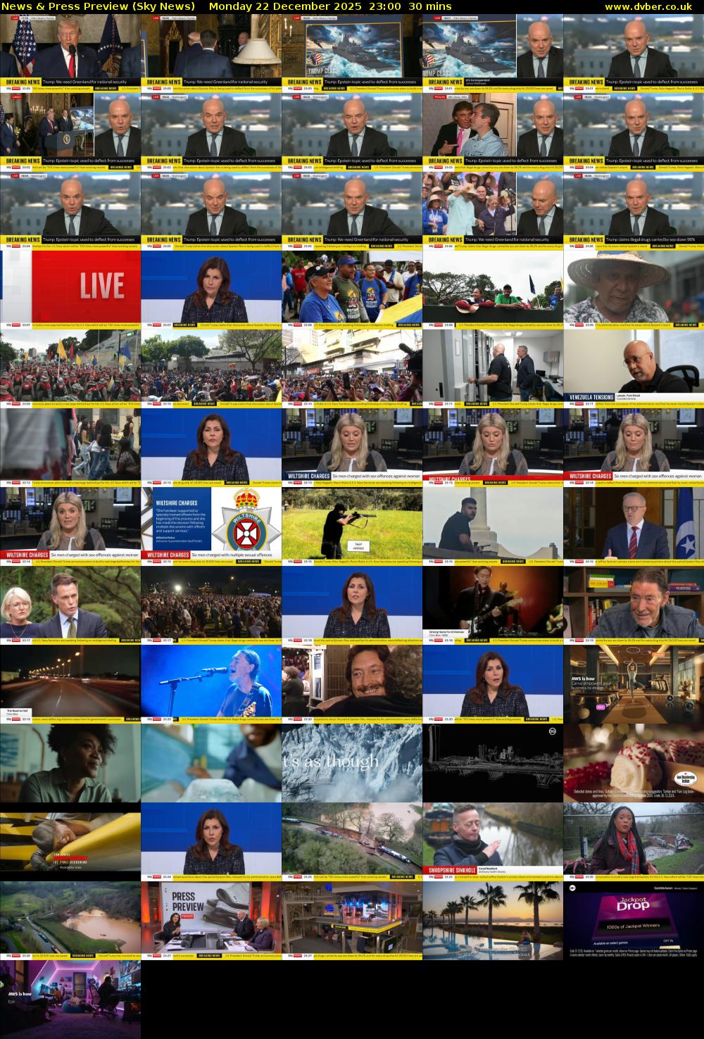 News & Press Preview (Sky News) Monday 22 December 2025 23:00 - 23:30