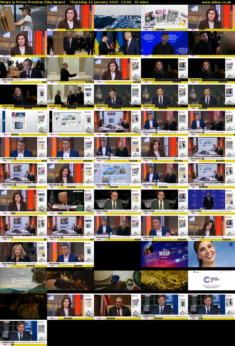 News & Press Preview (Sky News) Thursday 22 January 2026 23:00 - 23:30