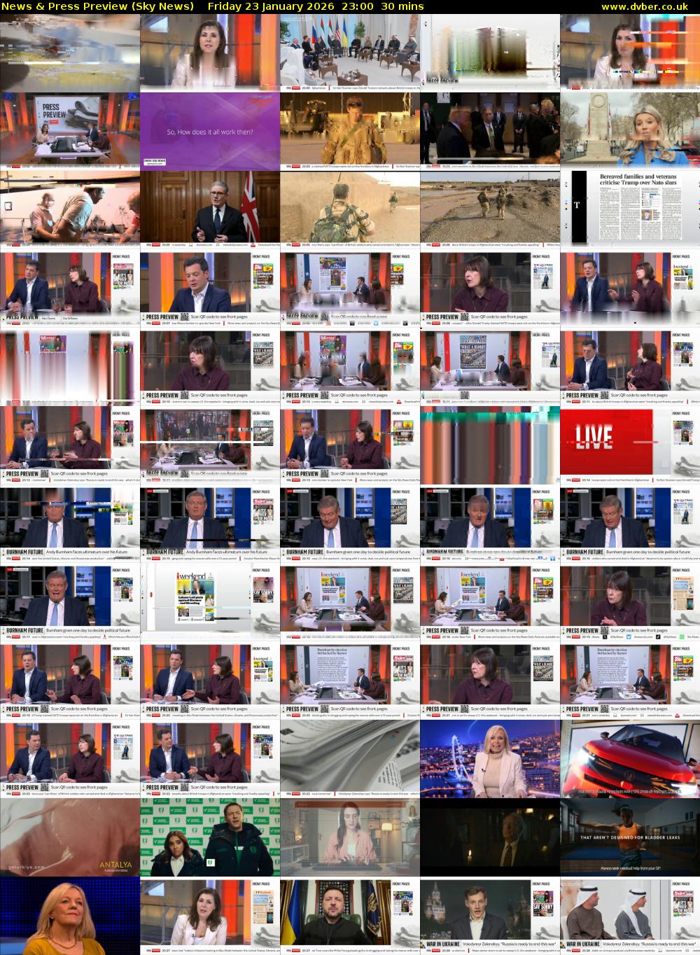 News & Press Preview (Sky News) Friday 23 January 2026 23:00 - 23:30