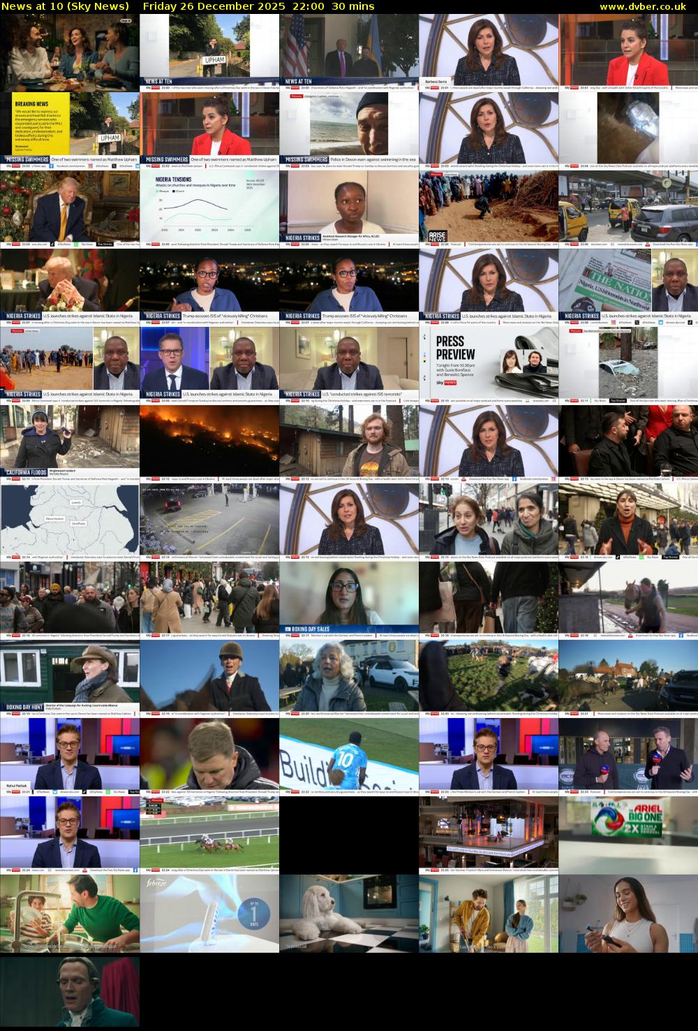 News At 10 (Sky News) Friday 26 December 2025 22:00 - 22:30