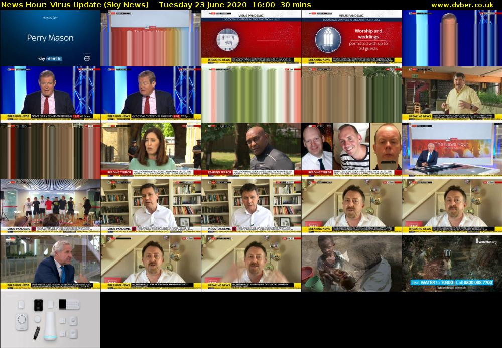 News Hour: Virus Update (Sky News) Tuesday 23 June 2020 16:00 - 16:30
