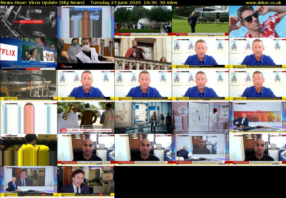 News Hour: Virus Update (Sky News) Tuesday 23 June 2020 16:30 - 17:00