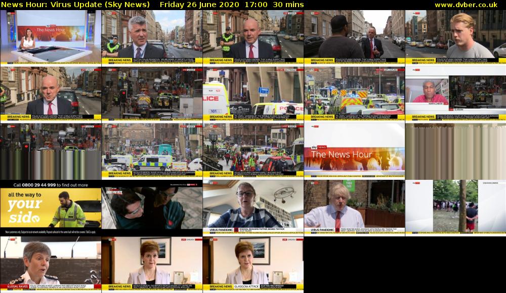 News Hour: Virus Update (Sky News) Friday 26 June 2020 17:00 - 17:30