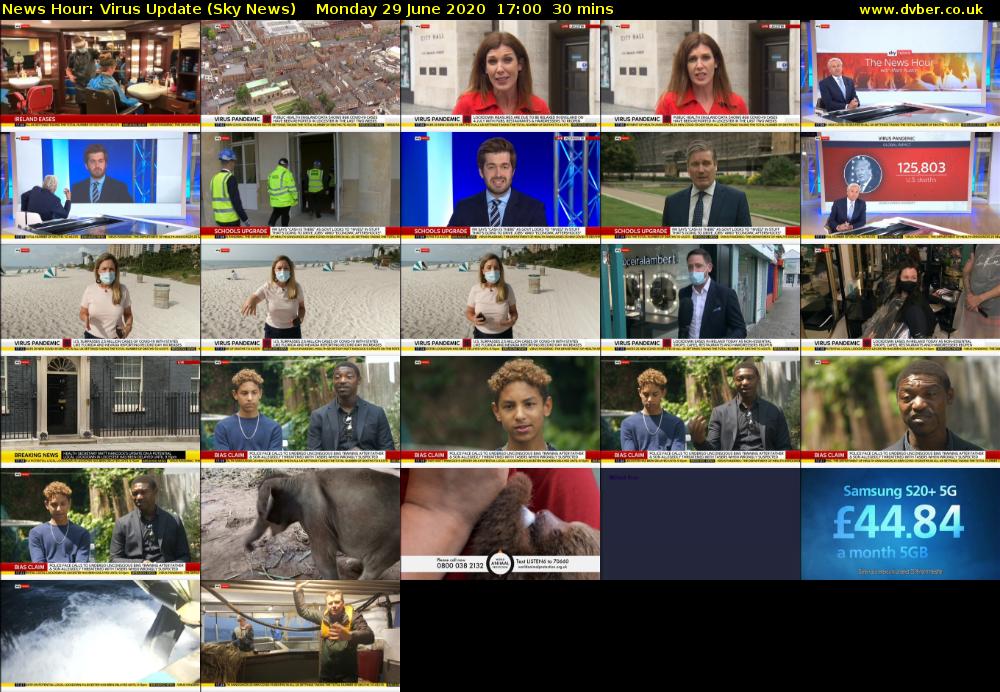 News Hour: Virus Update (Sky News) Monday 29 June 2020 17:00 - 17:30