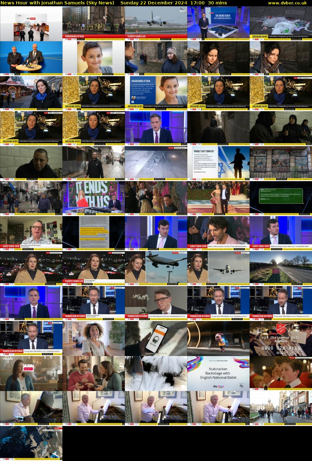 News Hour with Jonathan Samuels (Sky News) Sunday 22 December 2024 17:00 - 17:30