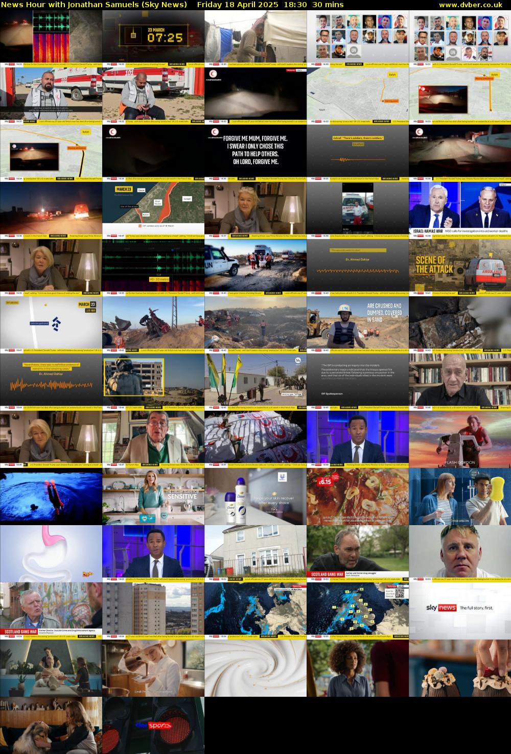 News Hour with Jonathan Samuels (Sky News) Friday 18 April 2025 18:30 - 19:00