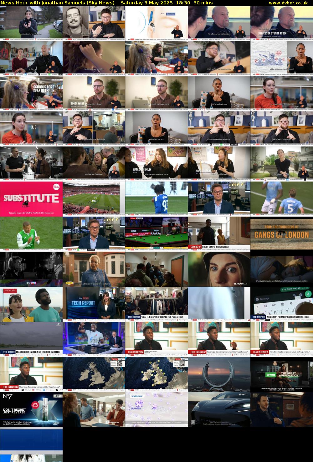 News Hour with Jonathan Samuels (Sky News) Saturday 3 May 2025 18:30 - 19:00