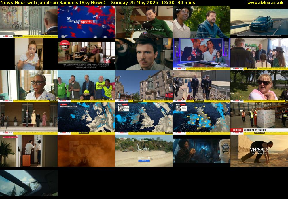News Hour with Jonathan Samuels (Sky News) Sunday 25 May 2025 18:30 - 19:00