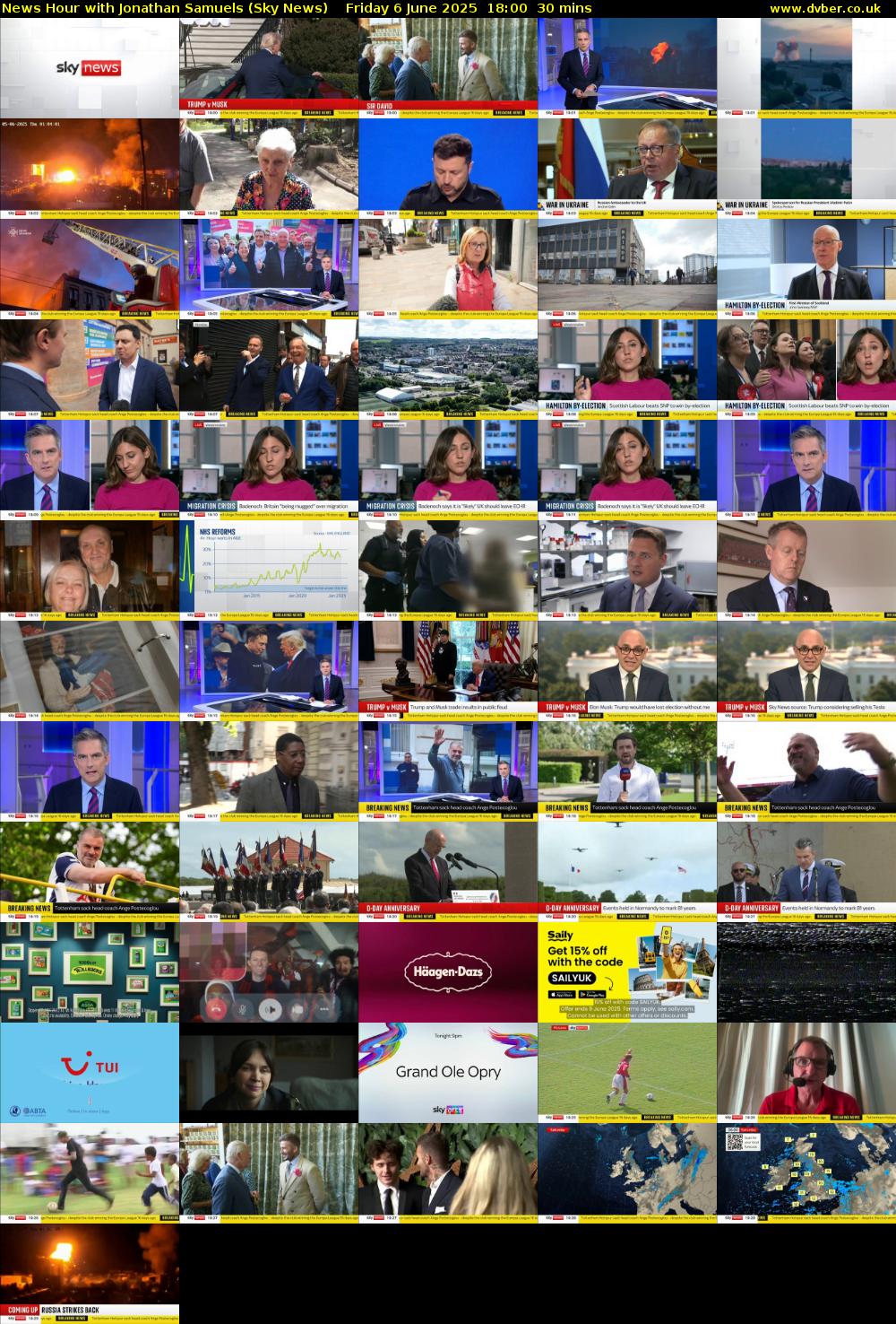 News Hour with Jonathan Samuels (Sky News) Friday 6 June 2025 18:00 - 18:30