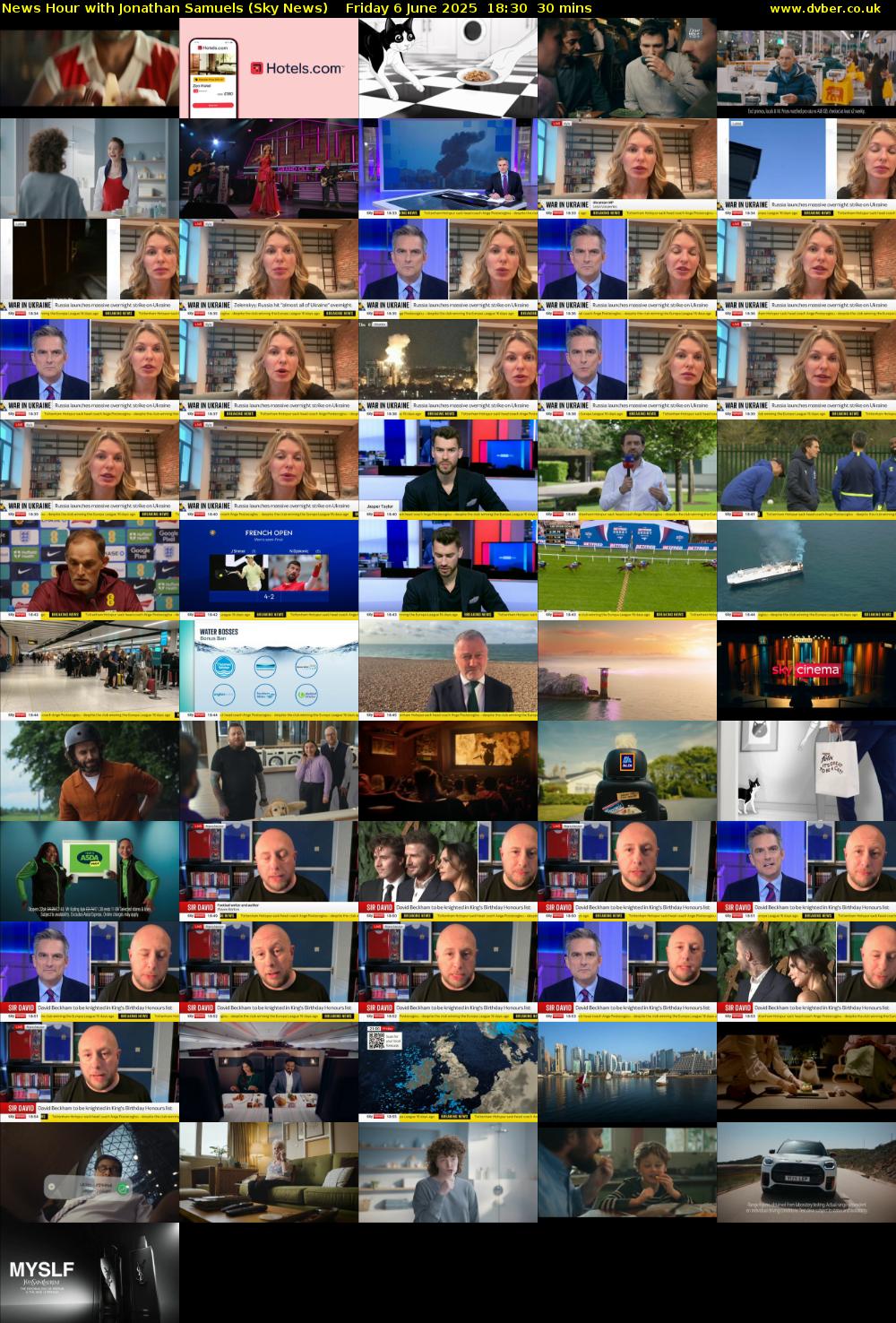 News Hour with Jonathan Samuels (Sky News) Friday 6 June 2025 18:30 - 19:00