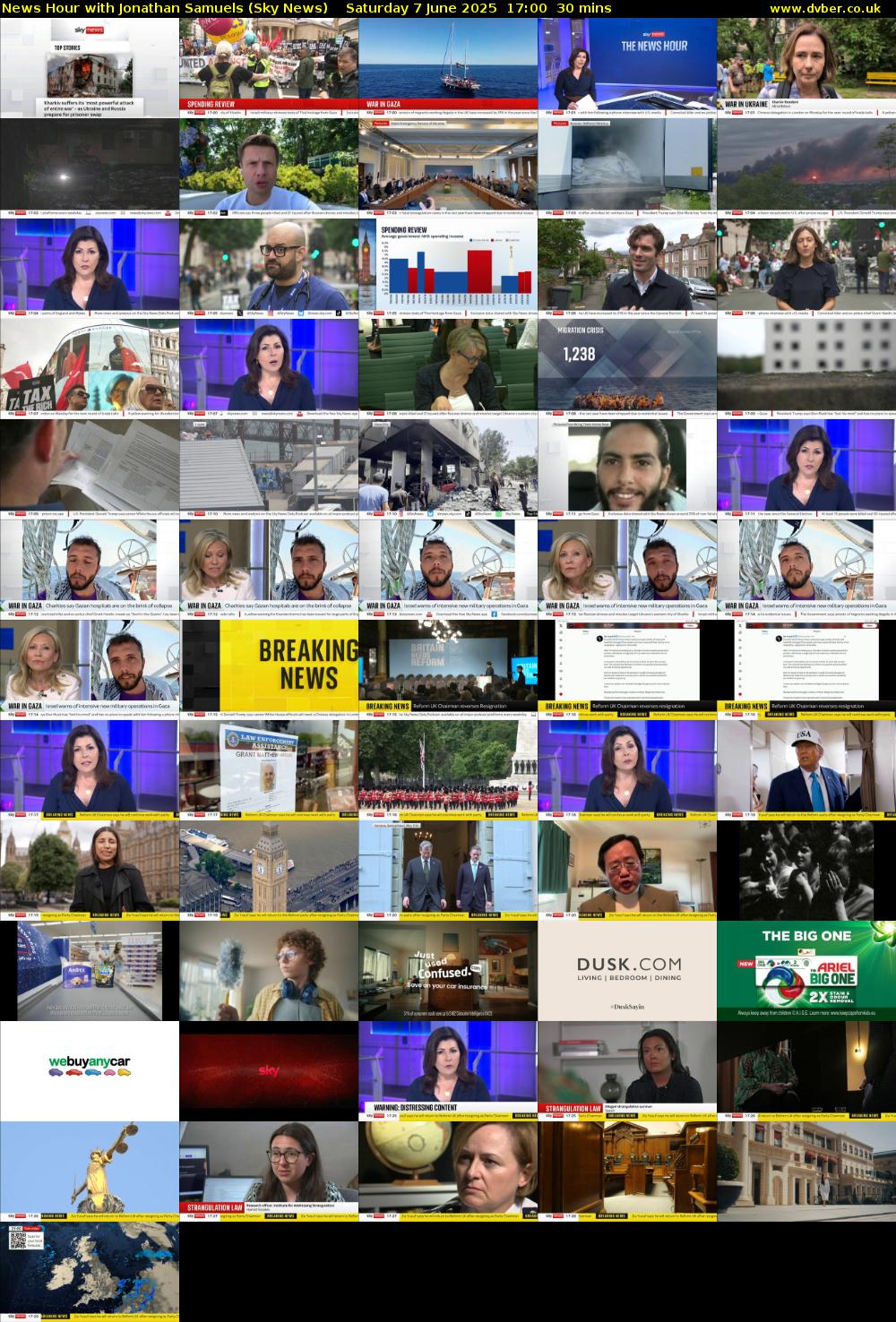 News Hour with Jonathan Samuels (Sky News) Saturday 7 June 2025 17:00 - 17:30