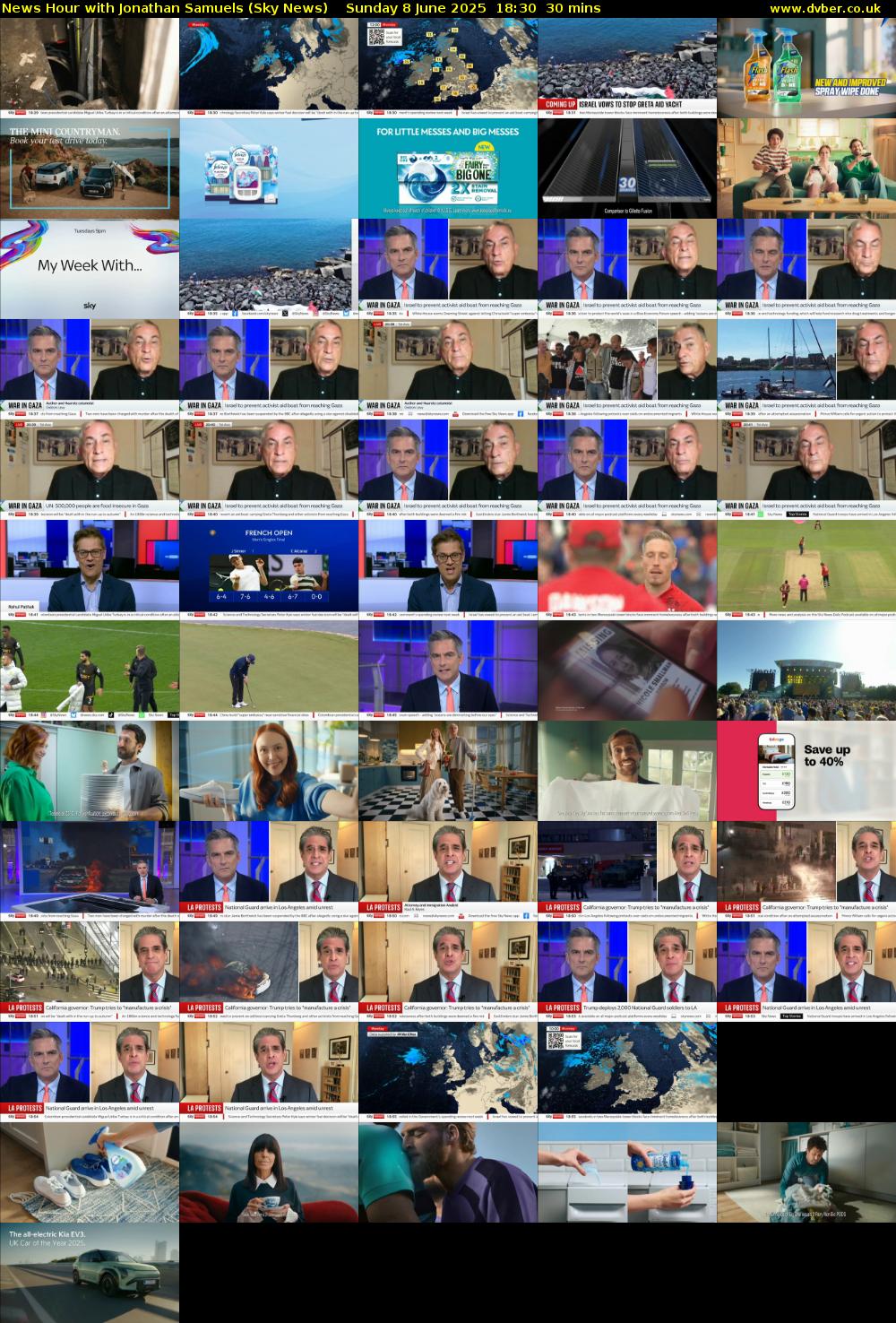 News Hour with Jonathan Samuels (Sky News) Sunday 8 June 2025 18:30 - 19:00