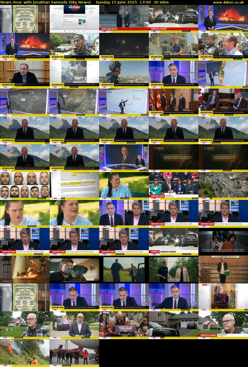 News Hour with Jonathan Samuels (Sky News) Sunday 15 June 2025 17:00 - 17:30