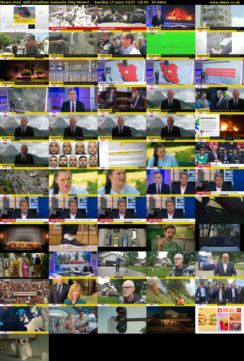 News Hour with Jonathan Samuels (Sky News) Sunday 15 June 2025 18:00 - 18:30
