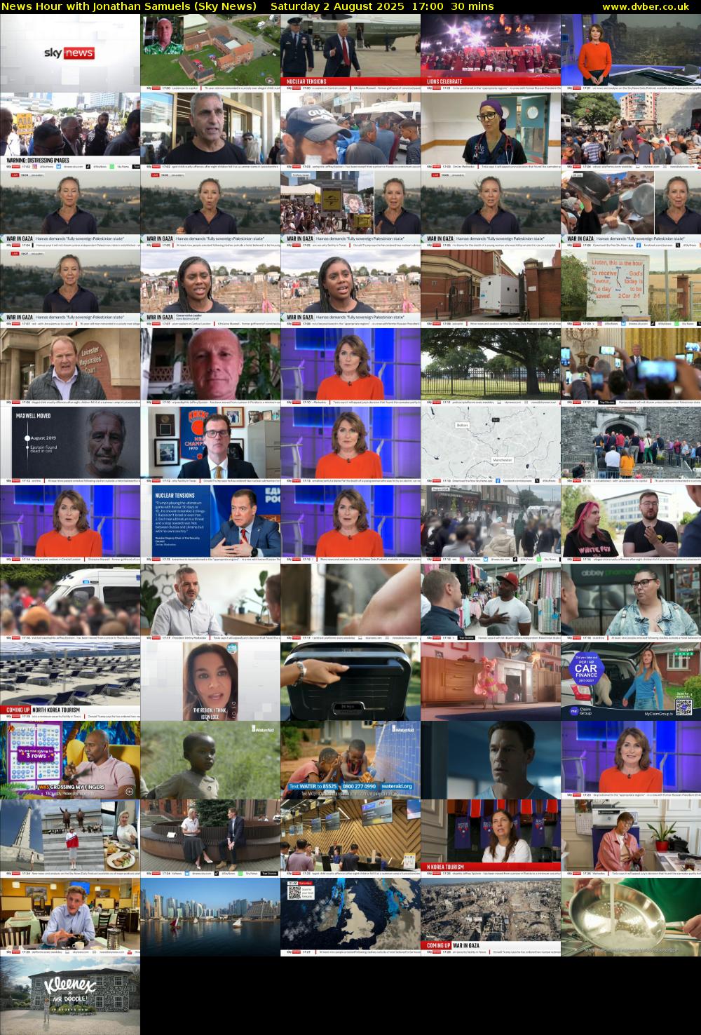 News Hour with Jonathan Samuels (Sky News) Saturday 2 August 2025 17:00 - 17:30