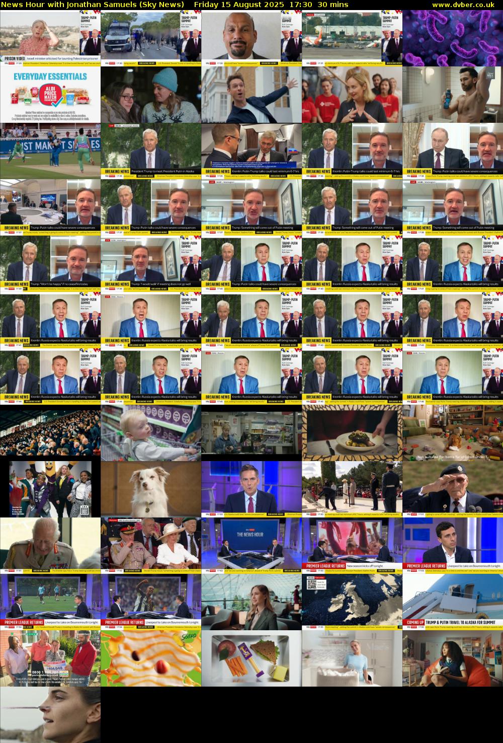 News Hour with Jonathan Samuels (Sky News) Friday 15 August 2025 17:30 - 18:00