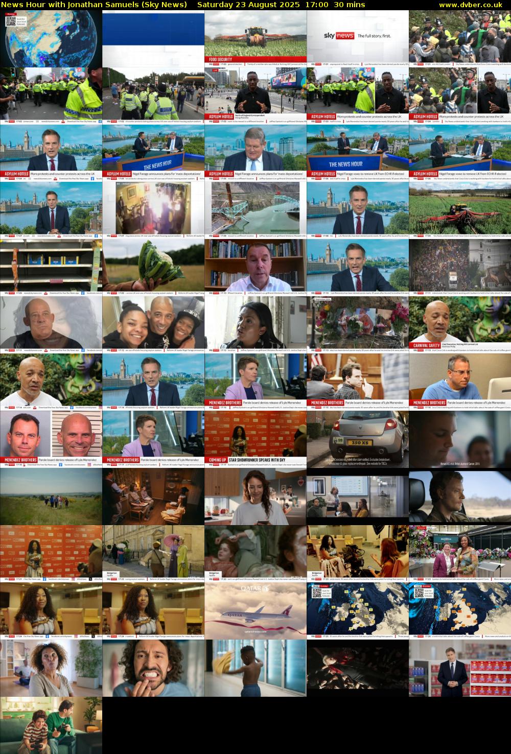 News Hour with Jonathan Samuels (Sky News) Saturday 23 August 2025 17:00 - 17:30
