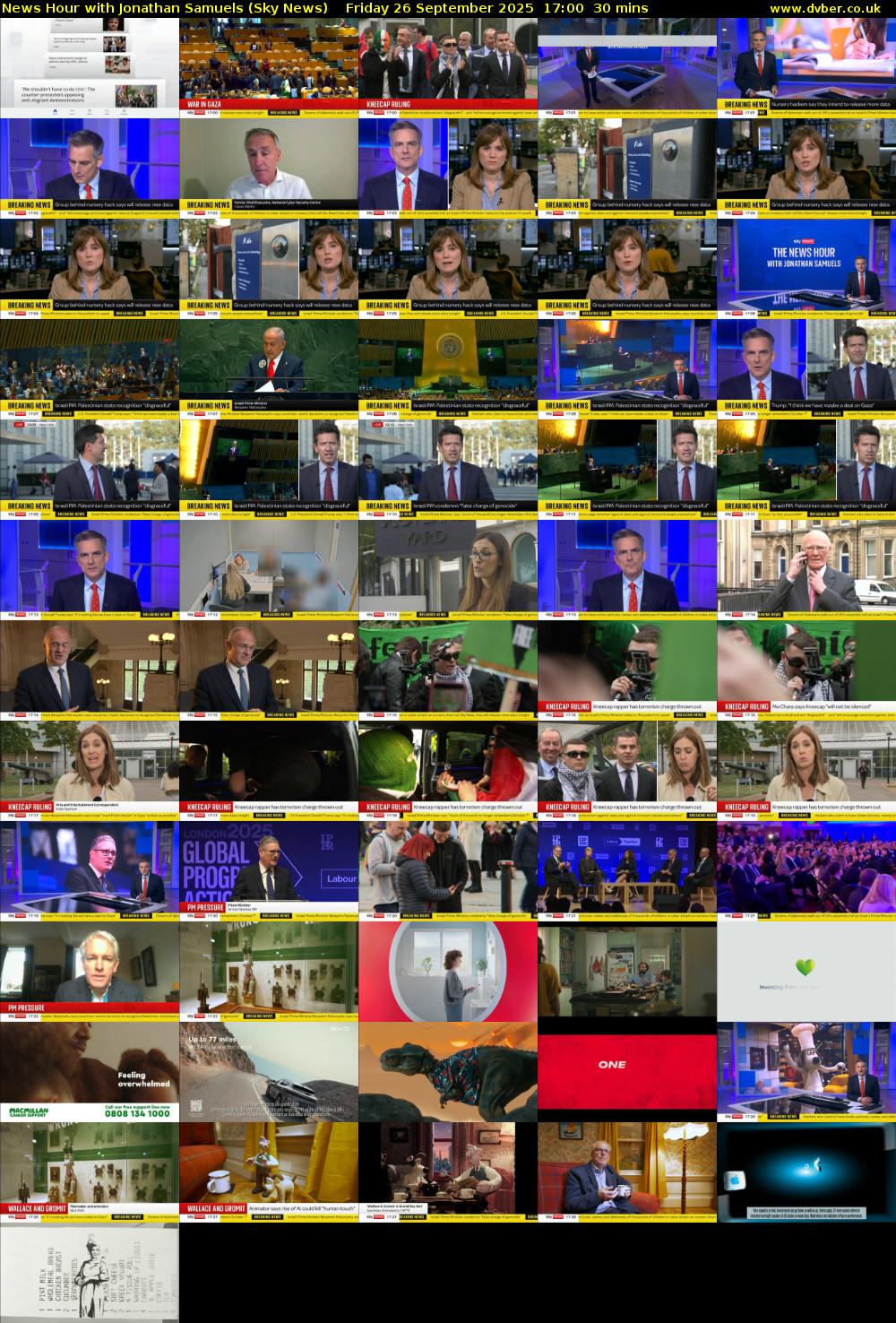 News Hour with Jonathan Samuels (Sky News) Friday 26 September 2025 17:00 - 17:30