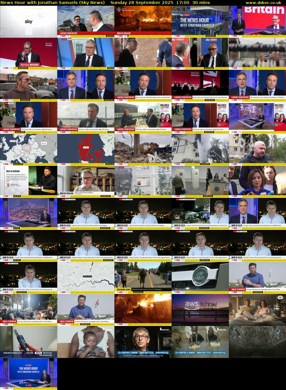 News Hour with Jonathan Samuels (Sky News) Sunday 28 September 2025 17:00 - 17:30