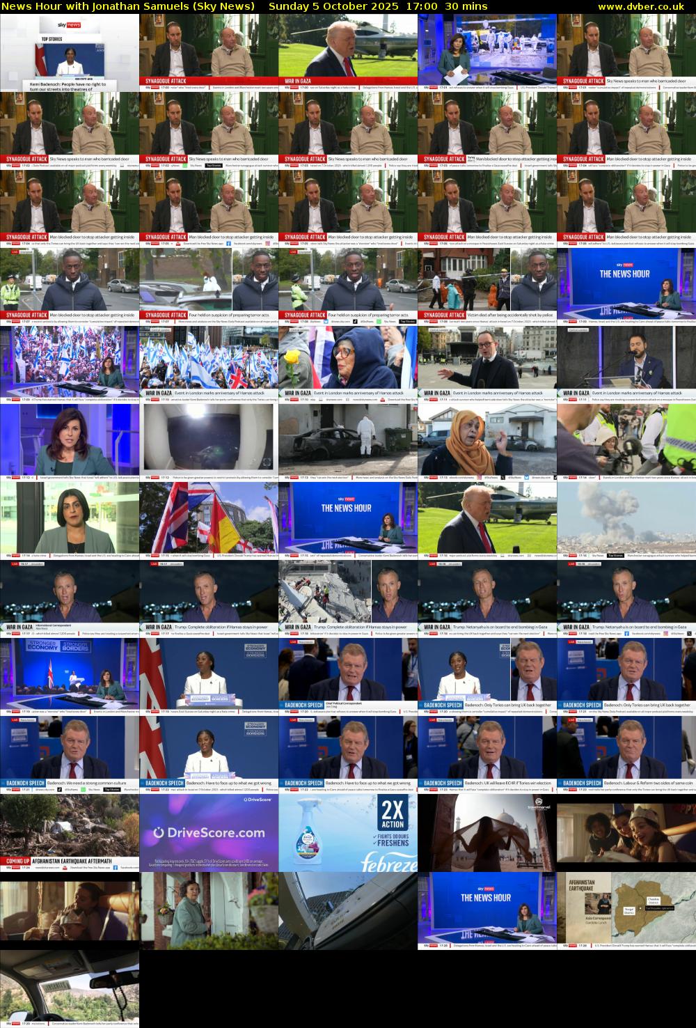 News Hour with Jonathan Samuels (Sky News) Sunday 5 October 2025 17:00 - 17:30