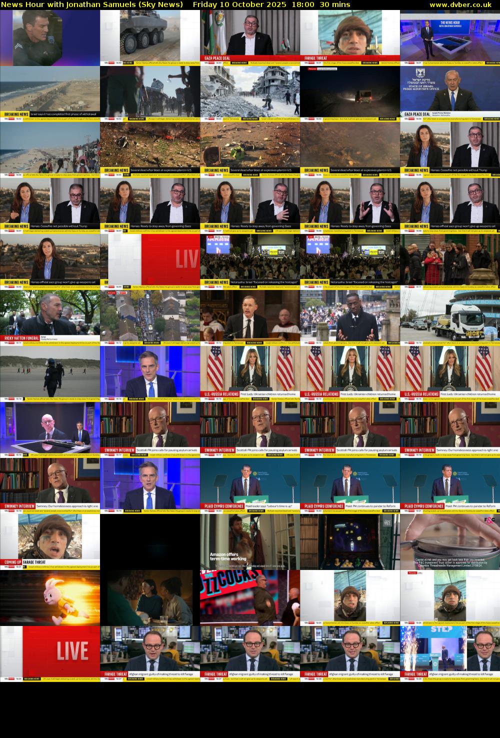 News Hour with Jonathan Samuels (Sky News) Friday 10 October 2025 18:00 - 18:30