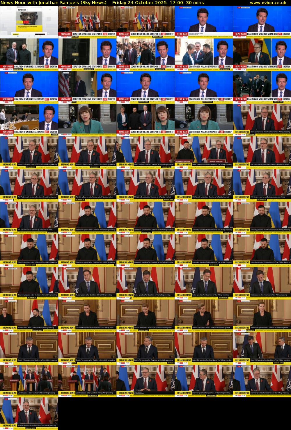 News Hour with Jonathan Samuels (Sky News) Friday 24 October 2025 17:00 - 17:30