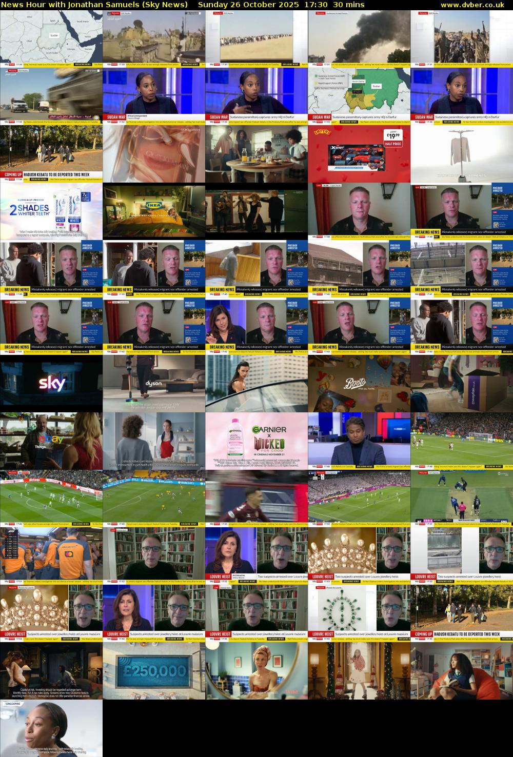 News Hour with Jonathan Samuels (Sky News) Sunday 26 October 2025 17:30 - 18:00