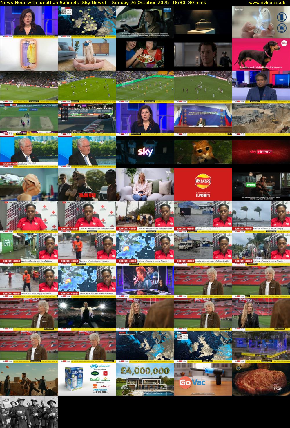 News Hour with Jonathan Samuels (Sky News) Sunday 26 October 2025 18:30 - 19:00