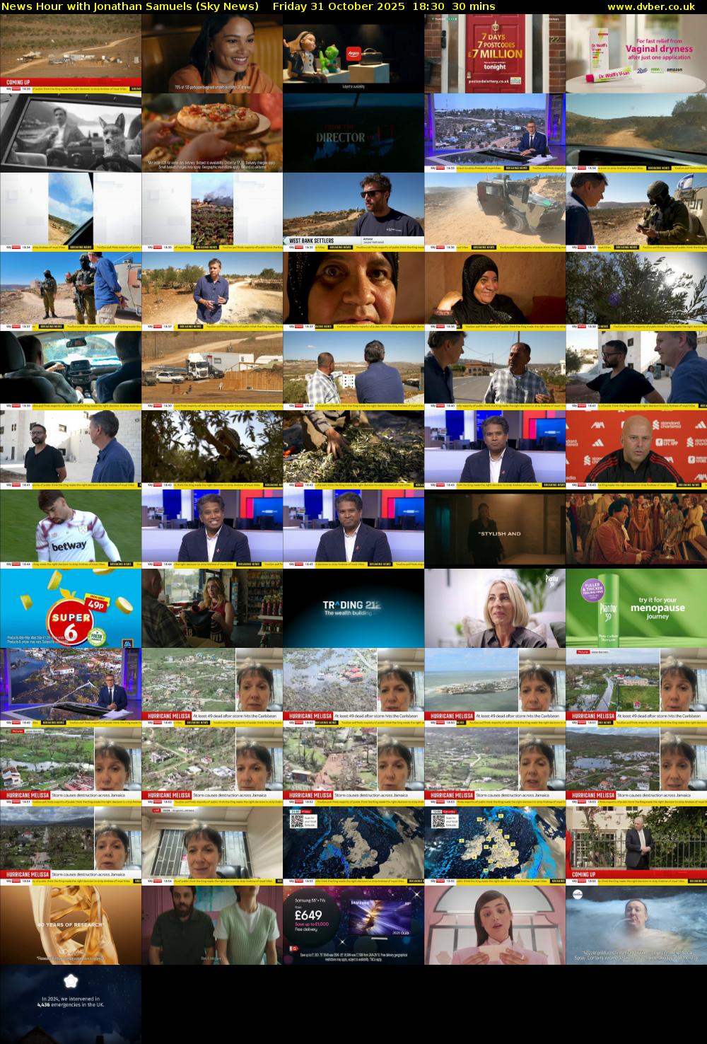 News Hour with Jonathan Samuels (Sky News) Friday 31 October 2025 18:30 - 19:00