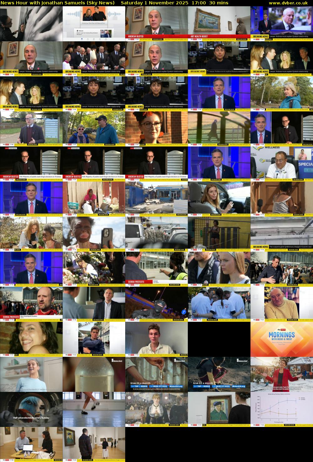 News Hour with Jonathan Samuels (Sky News) Saturday 1 November 2025 17:00 - 17:30