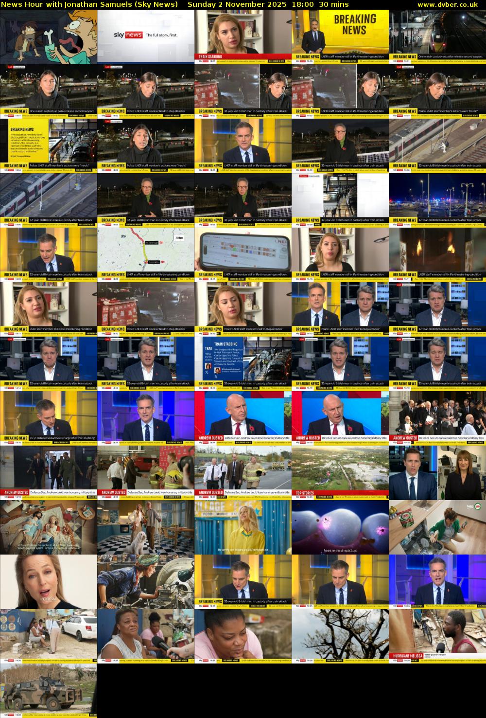 News Hour with Jonathan Samuels (Sky News) Sunday 2 November 2025 18:00 - 18:30