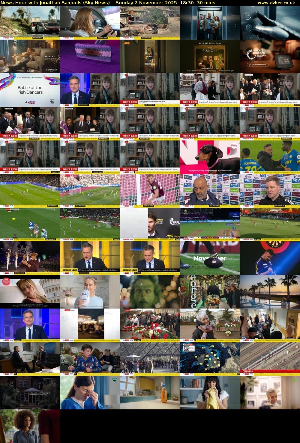 News Hour with Jonathan Samuels (Sky News) Sunday 2 November 2025 18:30 - 19:00