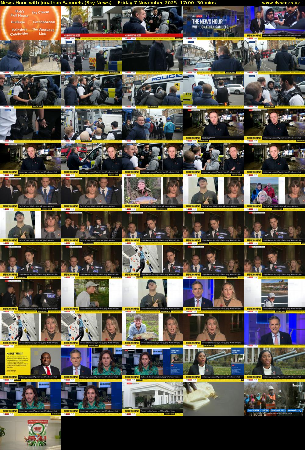 News Hour with Jonathan Samuels (Sky News) Friday 7 November 2025 17:00 - 17:30