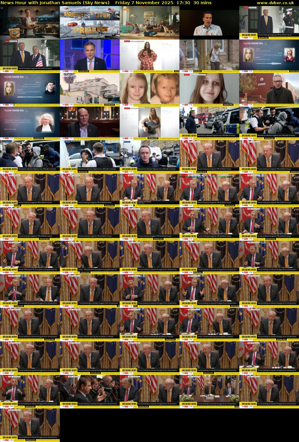 News Hour with Jonathan Samuels (Sky News) Friday 7 November 2025 17:30 - 18:00