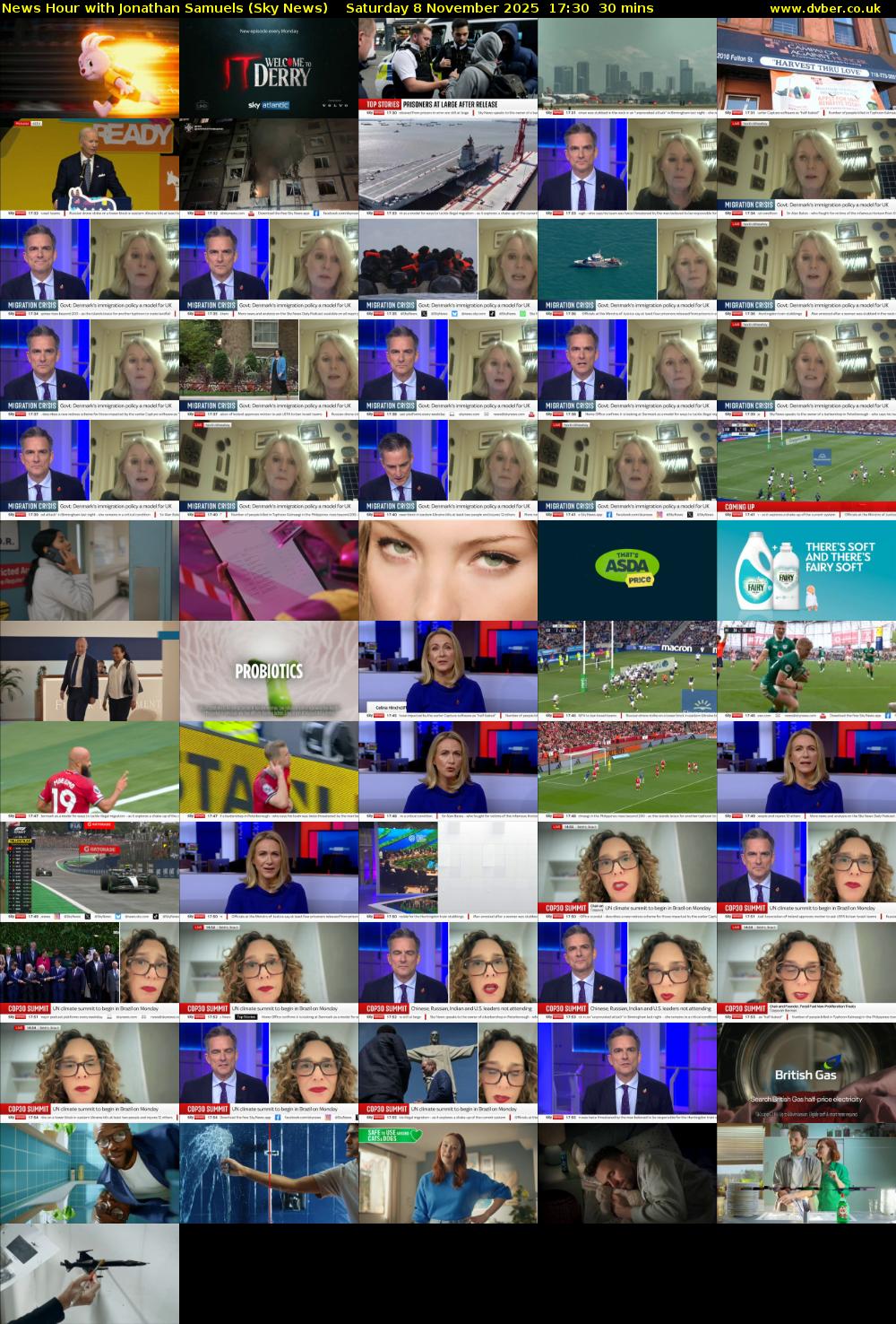 News Hour with Jonathan Samuels (Sky News) Saturday 8 November 2025 17:30 - 18:00