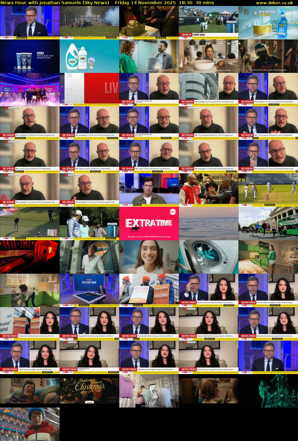 News Hour with Jonathan Samuels (Sky News) Friday 14 November 2025 18:30 - 19:00