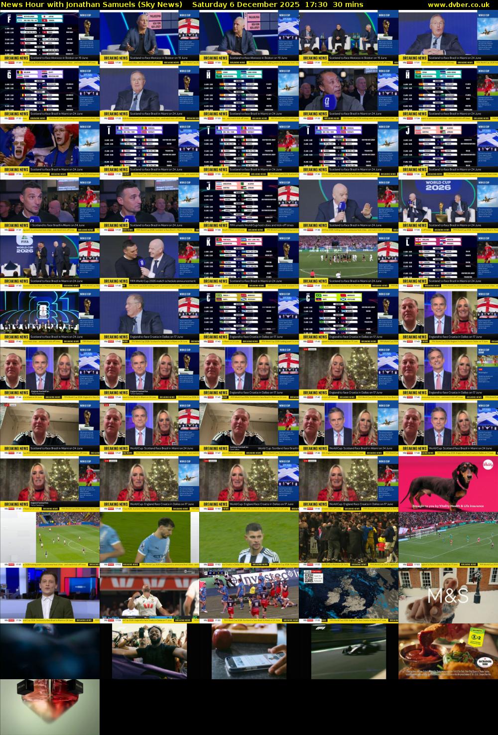 News Hour with Jonathan Samuels (Sky News) Saturday 6 December 2025 17:30 - 18:00