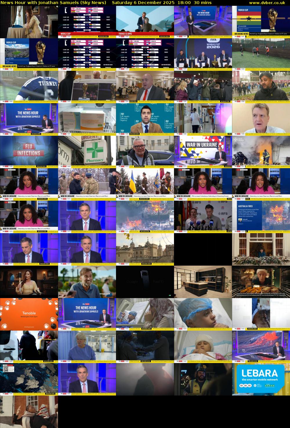 News Hour with Jonathan Samuels (Sky News) Saturday 6 December 2025 18:00 - 18:30