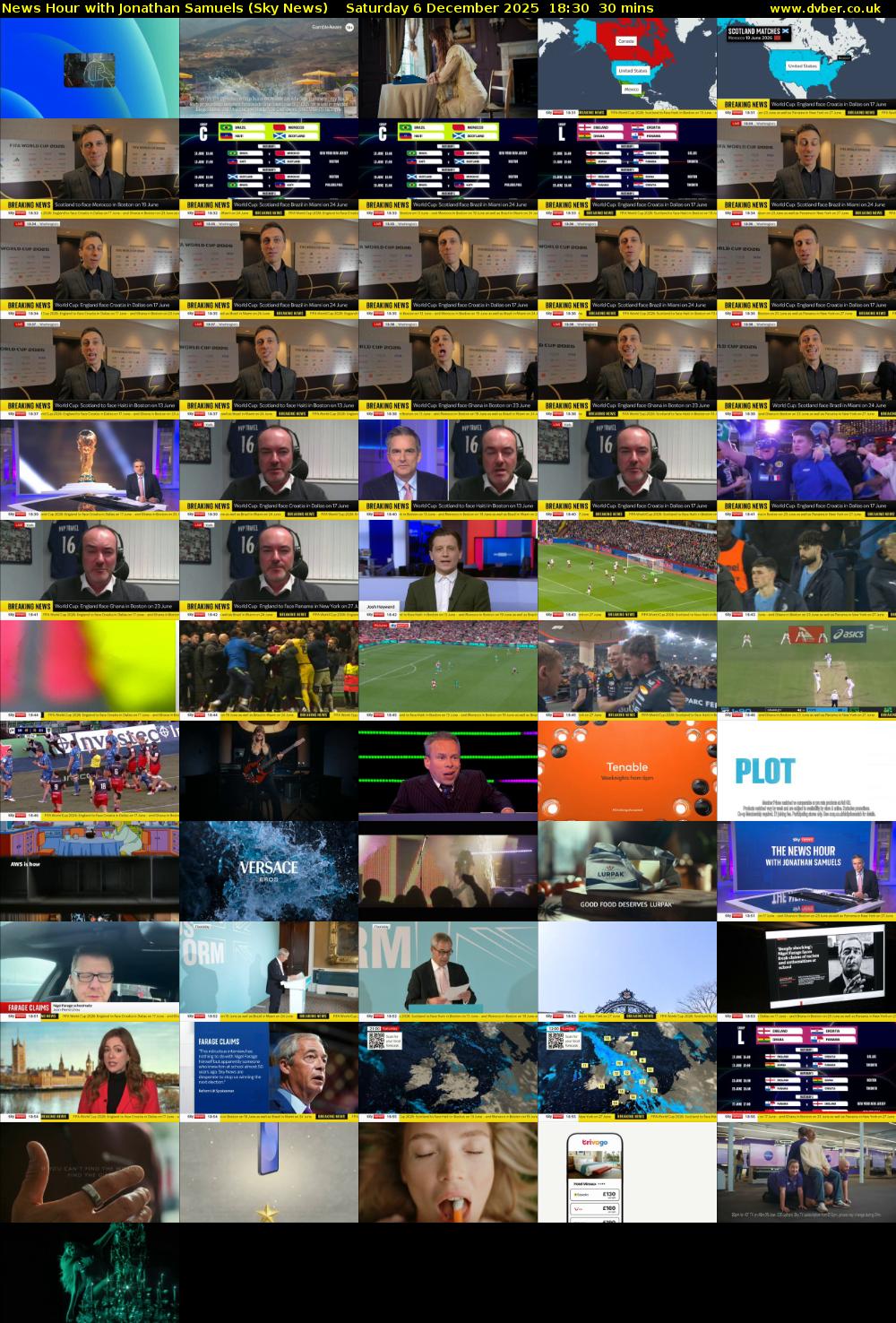 News Hour with Jonathan Samuels (Sky News) Saturday 6 December 2025 18:30 - 19:00