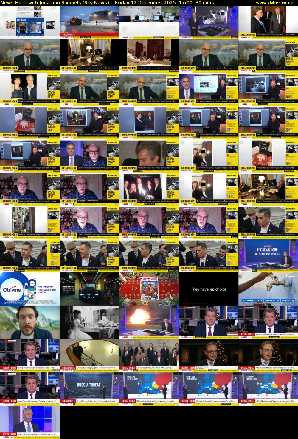 News Hour with Jonathan Samuels (Sky News) Friday 12 December 2025 17:00 - 17:30