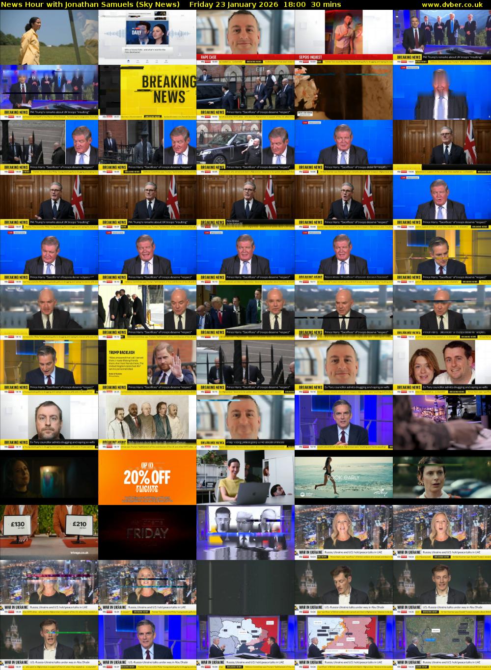News Hour with Jonathan Samuels (Sky News) Friday 23 January 2026 18:00 - 18:30