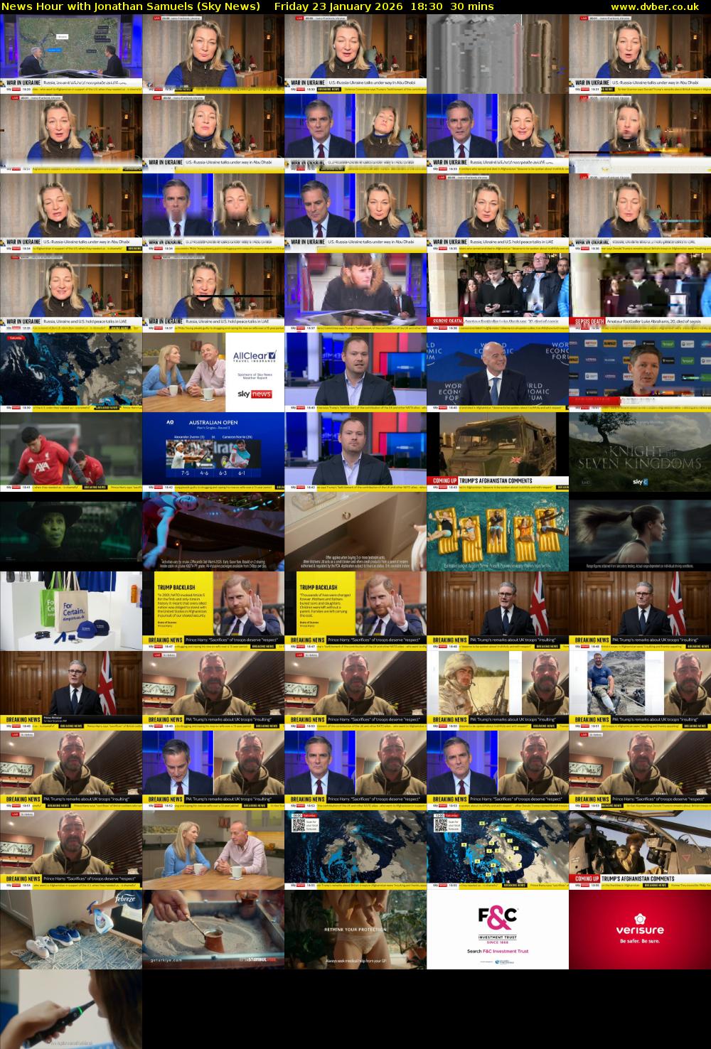 News Hour with Jonathan Samuels (Sky News) Friday 23 January 2026 18:30 - 19:00