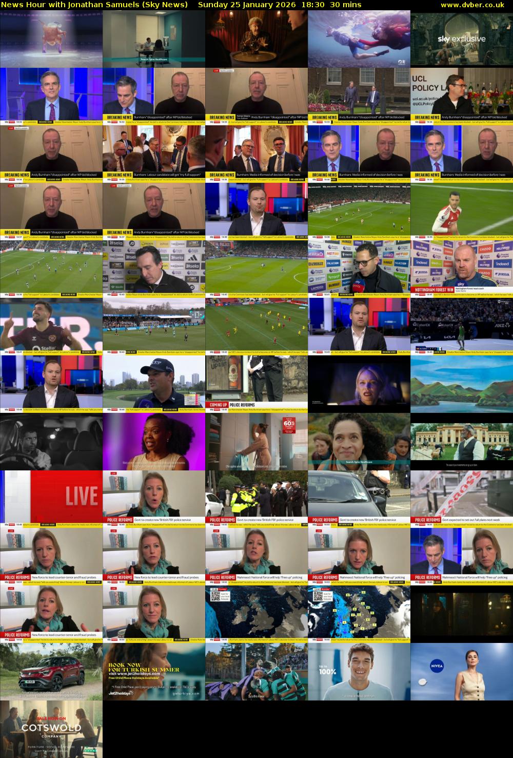 News Hour with Jonathan Samuels (Sky News) Sunday 25 January 2026 18:30 - 19:00