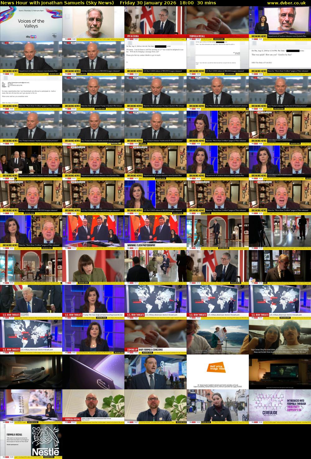 News Hour with Jonathan Samuels (Sky News) Friday 30 January 2026 18:00 - 18:30