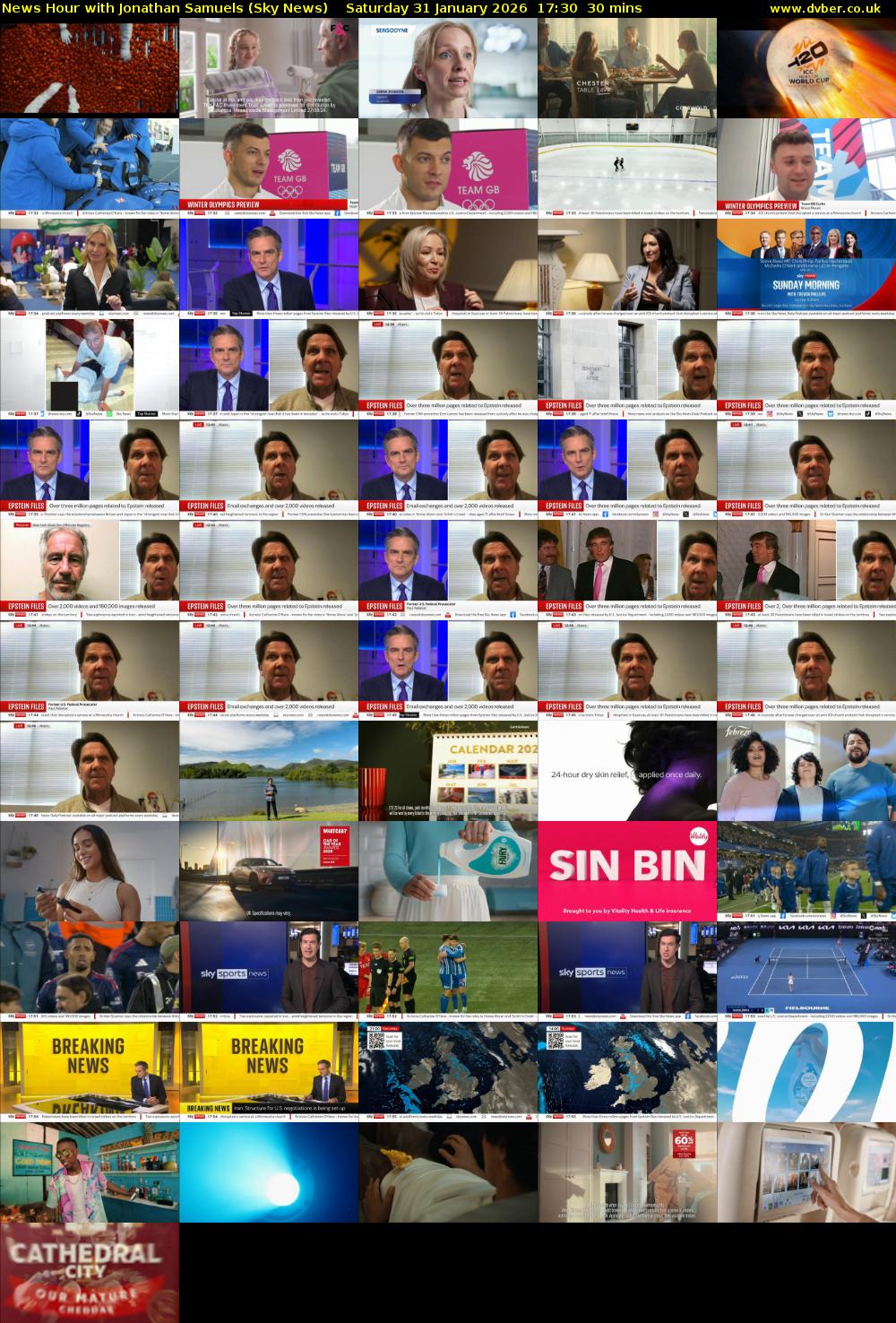 News Hour with Jonathan Samuels (Sky News) Saturday 31 January 2026 17:30 - 18:00