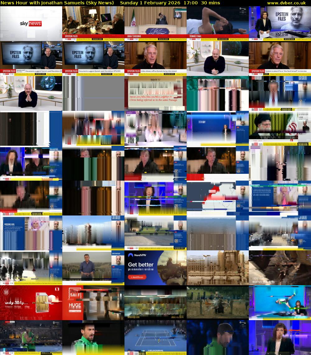 News Hour with Jonathan Samuels (Sky News) Sunday 1 February 2026 17:00 - 17:30