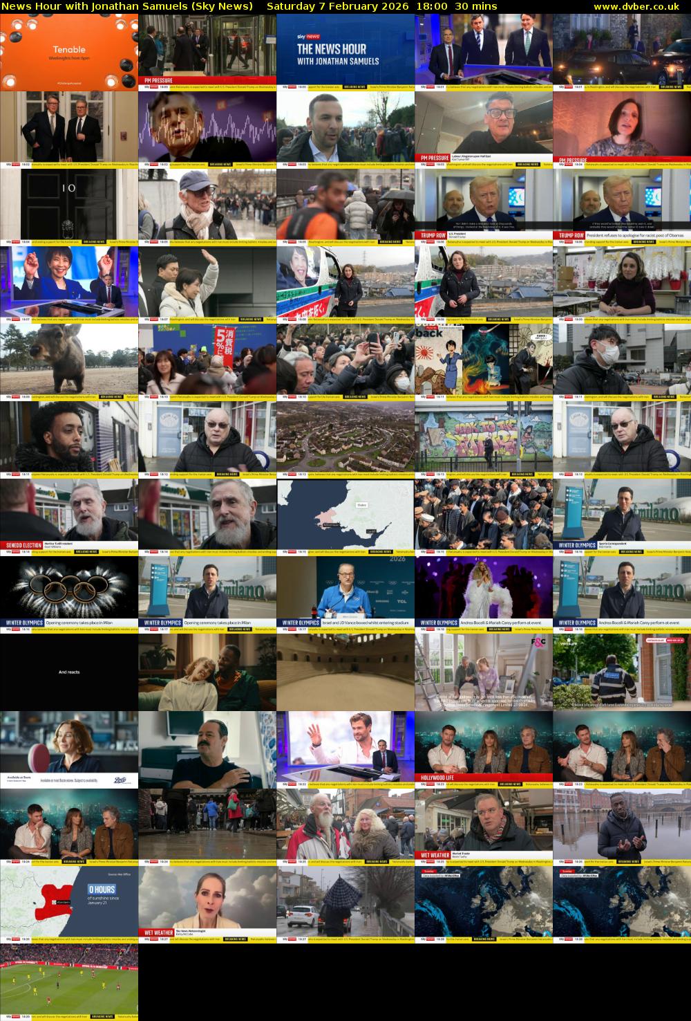 News Hour with Jonathan Samuels (Sky News) Saturday 7 February 2026 18:00 - 18:30