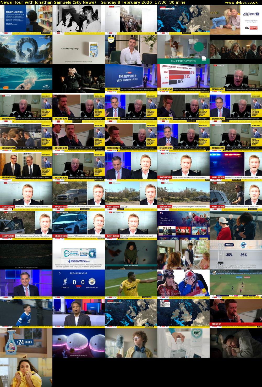 News Hour with Jonathan Samuels (Sky News) Sunday 8 February 2026 17:30 - 18:00