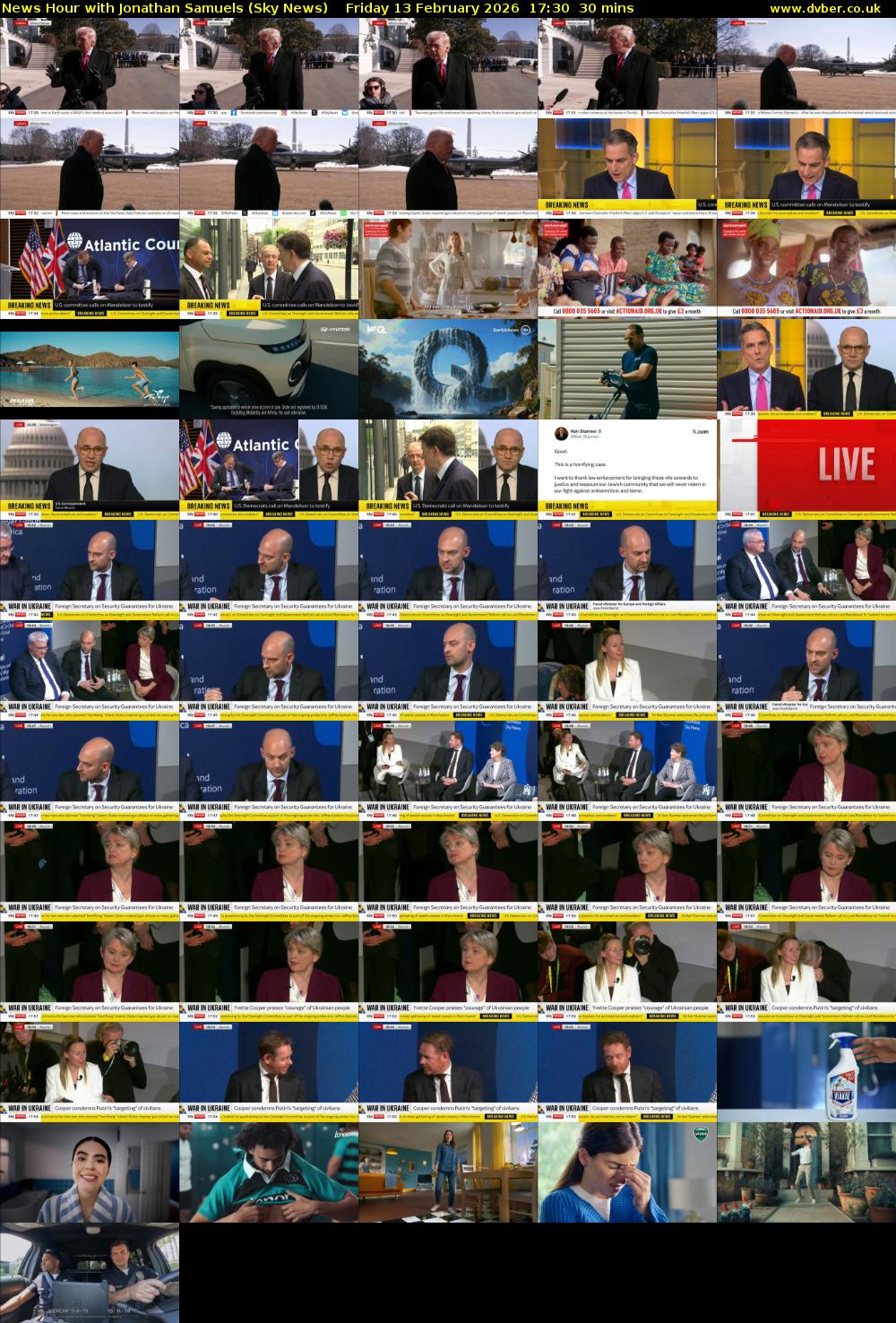 News Hour with Jonathan Samuels (Sky News) Friday 13 February 2026 17:30 - 18:00