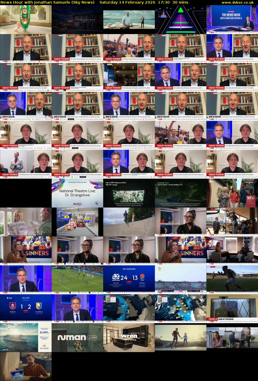 News Hour with Jonathan Samuels (Sky News) Saturday 14 February 2026 17:30 - 18:00